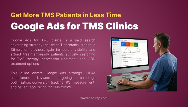 Google ads for Transcranial Magnetic Stimulation (TMS) Clinics