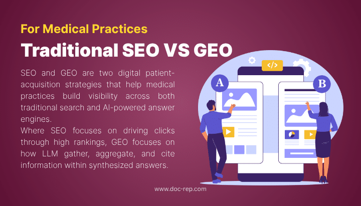 Traditional SEO VS GEO For Medical Practices
